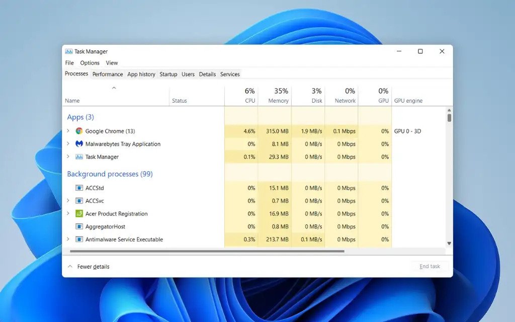 راهنمای استفاده از Windows Task Manager