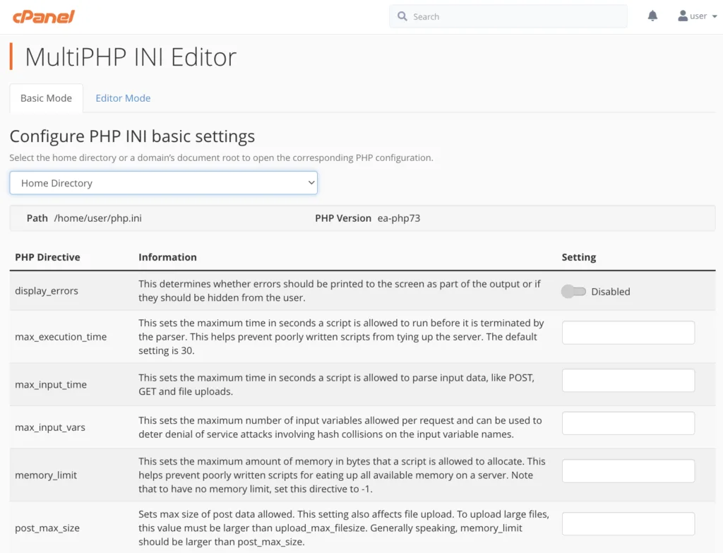 MultiPHP INI Editor